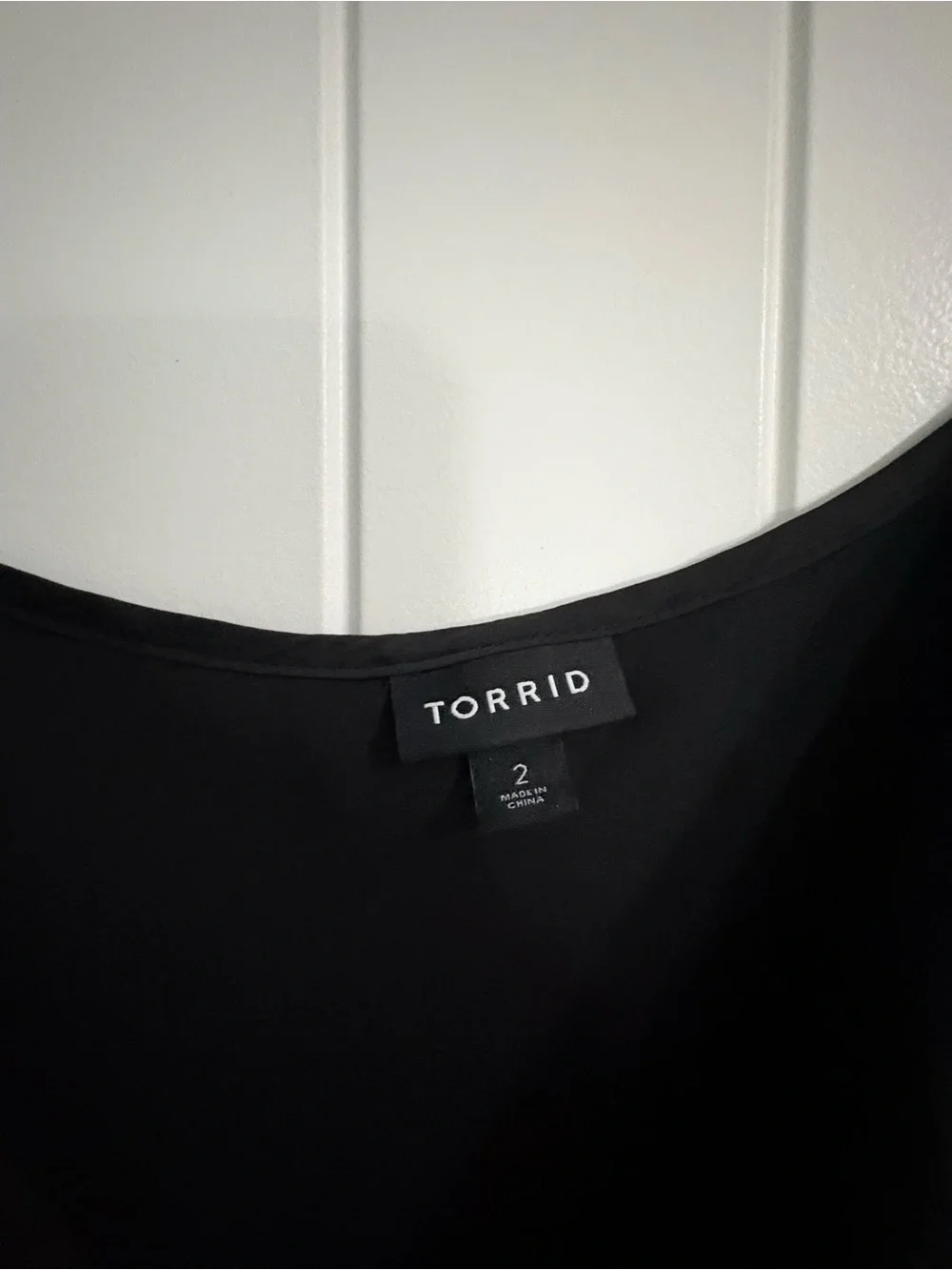 torrid Black Satin V-Neck Long Sleeve Blouse
